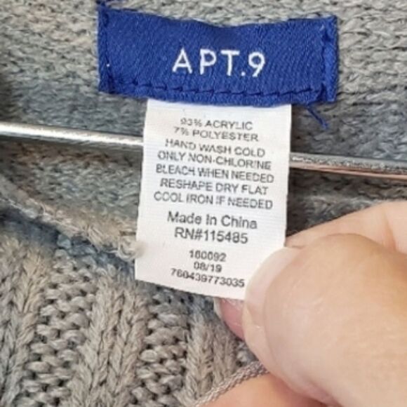 APT. 9 Cowlneck Sequined Sweater Poncho Cape One Size - Picture 3 of 5